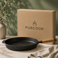 Poêle Fonte Mi-Hauteur Naturelle -Antiadhésive Sans Toxines - Purcook