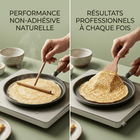 Poêle Fonte Mi-Hauteur Naturelle -Antiadhésive Sans Toxines - Purcook