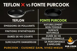 Poêle Fonte Mini 1 Personne - Cuisson Saine - Purcook