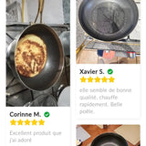 Poêle Inox Nid d'Abeille 28cm | 7 Plis - Purcook  alternative a lecreuset, cristel, atma, ikea, debuyer, saine, amazon, cdiscount, mathon, scandvie, ninja , sauteuse , poele acier inoxydable