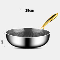 Poêle Inox Nid d'Abeille 28cm | 7 Plis - Purcook  alternative a lecreuset, cristel, atma, ikea, debuyer, saine, amazon, cdiscount, mathon, scandvie, ninja , sauteuse , poele acier inoxydable