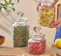 Pot en verre transparent avec couvercle hermétique – Réutilisable et pratique - Purcook