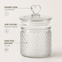 Pot Verre Hermétique avec Couvercle - Bocal Conservation - Purcook
