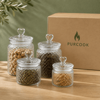 Pot Verre Hermétique avec Couvercle - Bocal Conservation - Purcook