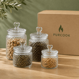 Pot Verre Hermétique avec Couvercle - Bocal Conservation - Purcook