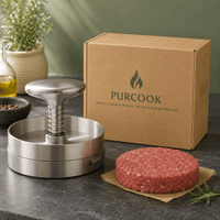 Presse Viande Inox Réglable - Moule Burger Professionnel 80-140mm - Purcook