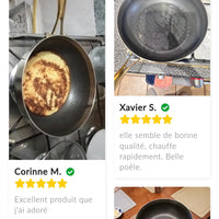 Poêle en inox 316, nid d'abeille. - Purcook