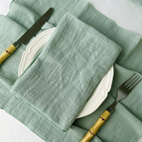 Serviettes de table chic en coton gaze – Lot de 6 - Purcook