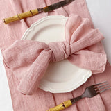 Serviettes de table chic en coton gaze – Lot de 6 - Purcook