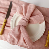 Serviettes de table chic en coton gaze – Lot de 6 - Purcook