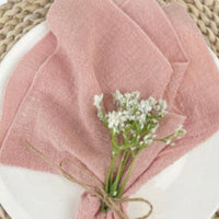 Serviettes de table chic en coton gaze – Lot de 6 - Purcook