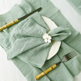 Serviettes de table chic en coton gaze – Lot de 6 - Purcook