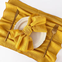 Serviettes de table chic en coton gaze – Lot de 6 - Purcook