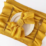 Serviettes de table chic en coton gaze – Lot de 6 - Purcook
