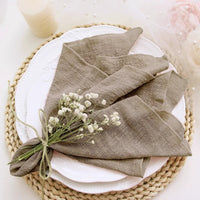 Serviettes de table chic par lot – 10 pièces gaze de coton - Purcook