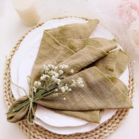 Serviettes de table chic par lot – 10 pièces gaze de coton - Purcook
