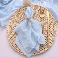 Serviettes de table chic par lot – 10 pièces gaze de coton - Purcook