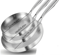 Set 2-3 Poêles Inox 22-28cm - Purcook