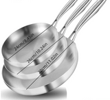 Set 2-3 Poêles Inox 22-28cm - Purcook