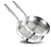 Set 2 - 3 Poêles Inox 304 5 Pli | 22 - 28cm - Purcook  alternative a lecreuset, cristel, atma, ikea, debuyer, saine, amazon, cdiscount, mathon, scandvie, beko , poele en inox ,mauviel , sauteuse en inox , sauteuse inox , acier inoxydable