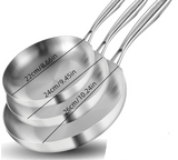 Set 2 - 3 Poêles Inox 304 5 Pli | 22 - 28cm - Purcook  alternative a lecreuset, cristel, atma, ikea, debuyer, saine, amazon, cdiscount, mathon, scandvie, beko , poele en inox ,mauviel , sauteuse en inox , sauteuse inox , acier inoxydable