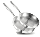 Set 2 - 3 Poêles Inox 304 5 Pli | 22 - 28cm - Purcook  alternative a lecreuset, cristel, atma, ikea, debuyer, saine, amazon, cdiscount, mathon, scandvie, beko , poele en inox ,mauviel , sauteuse en inox , sauteuse inox , acier inoxydable
