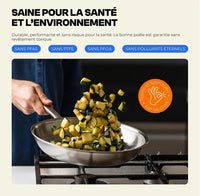 Set 2 - 3 Poêles Inox 304 5 Pli | 22 - 28cm - Purcook