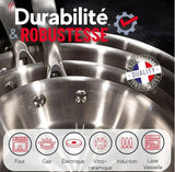 Set 2 - 3 Poêles Inox 304 5 Pli | 22 - 28cm - Purcook