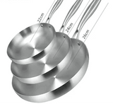 Set 2 - 3 Poêles Inox 304 5 Pli | 22 - 28cm - Purcook  alternative a lecreuset, cristel, atma, ikea, debuyer, saine, amazon, cdiscount, mathon, scandvie, beko , poele en inox ,mauviel , sauteuse en inox , sauteuse inox , acier inoxydable