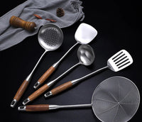 Spatules en inox et manche en bois. - Purcook
