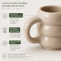 Tasse Café Céramique 420ml Style Nordique -Mug Élégant - Purcook