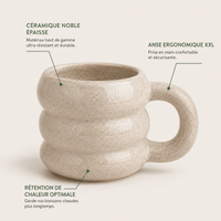 Tasse Café Céramique 420ml Style Nordique -Mug Élégant - Purcook