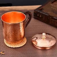 Tasse Cuivre Pur Vintage 350ml/550ml - Bienfaits Reconnus & Anse Tressée - Purcook