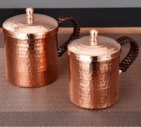 Tasse Cuivre Pur Vintage 350ml/550ml - Bienfaits Reconnus & Anse Tressée - Purcook
