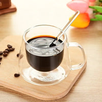 Tasse en verre à café, lait, thé à double paroi , 200ml. - Purcook