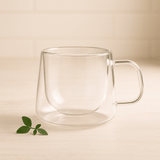 Tasse en verre à café, lait, thé à double paroi , 200ml. - Purcook