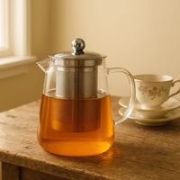 Théière en verre avec passoire en inox. - Purcook