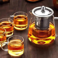 Théière Verre avec Passoire Inox - Infusion Saine Sans Toxines - Purcook
