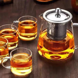 Théière Verre avec Passoire Inox - Infusion Saine Sans Toxines - Purcook