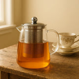 Théière Verre avec Passoire Inox - Infusion Saine Sans Toxines - Purcook