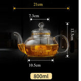 Théière Verre Borosilicate 400ml - 1L | Filtre Inox - Purcook