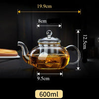 Théière Verre Borosilicate 400ml - 1L | Filtre Inox - Purcook