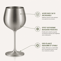 Verre à Cocktail inox - Design Chic Élégant Résistant - Purcook
