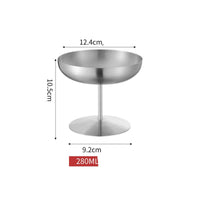 Verre Martini Inox sur Pied – Coupe à Cocktail, Dessert & Glace - Purcook