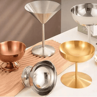 Verre Martini Inox sur Pied – Coupe à Cocktail, Dessert & Glace - Purcook