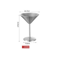 Verre Martini Inox sur Pied – Coupe à Cocktail, Dessert & Glace - Purcook