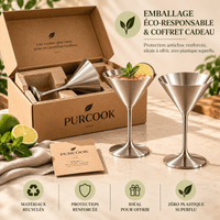 Verre Martini Inox sur Pied – Coupe à Cocktail, Dessert & Glace - Purcook