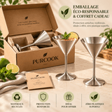 Verre Martini Inox sur Pied – Coupe à Cocktail, Dessert & Glace - Purcook