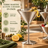 Verre Martini Inox sur Pied – Coupe à Cocktail, Dessert & Glace - Purcook